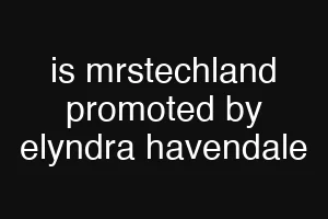 is mrstechland promoted by elyndra havendale