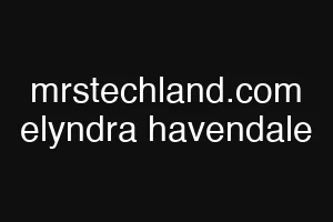 mrstechland.com elyndra havendale
